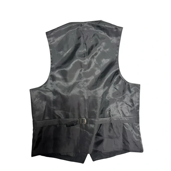 Hardy Amies London Vest 38S Gray Formal Waistcoat NWT Polyester - Picture 2 of 10